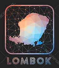 Lombok map design.