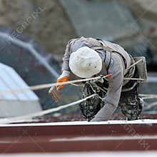 Industrial mountaineering worker (painter)