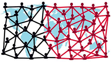 Virus coronavirus Contagious among icon people of the world animation starting from China