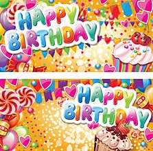 Happy birthday horizontal cards
