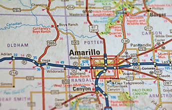 Map Image of Amarillo Texas