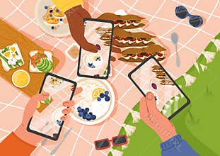 Party dinner outdoor picnic concept