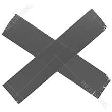 Crossed duct tape