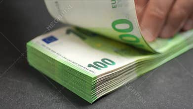 Showing off a bunch of cash