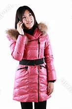 Asia girl on the phone