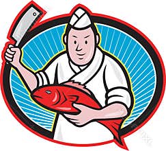 Japanese Fishmonger Butcher Chef Cook
