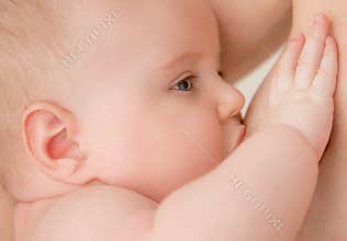 Baby breast feeding