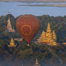 Hot Air Balloon - Bagan Temples - Myanmar (Burma)