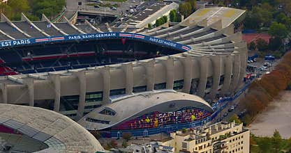 Aerial view of Stade de France, national stadium of France and main stadium for Olympic Summer Games 2024