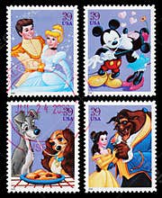 Disney Character Postage Stamps