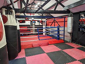 Boxing ring competition sports gym