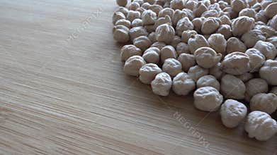 Dry chickpeas rotates