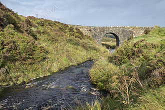 Fairy bridge and stream in Scotland Isle of Skye
