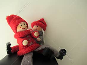 two red christmas elves
