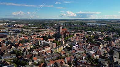 Wismar little medieval old town at the baltic sea