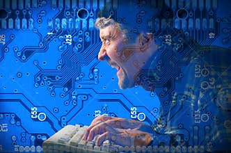 Computer hacker stealing your information