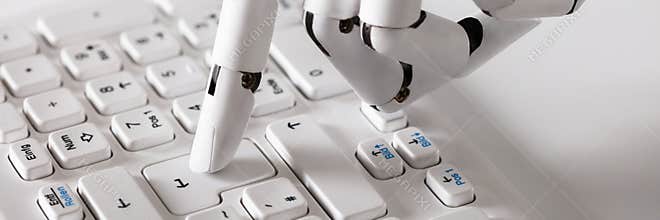 AI Robot Computer Software. Artificial Intelligence