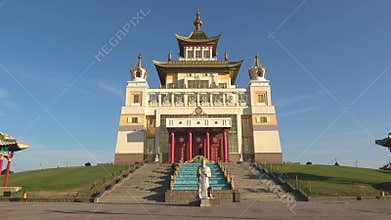 Buddhist temple \"Golden Abode of Buddha Shakyamuni\". Elista, Kalmykia