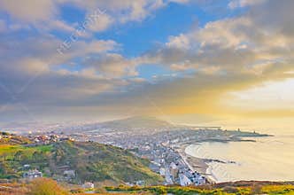 View from Constitution hill on Aberystwyth, Wales, Scotland