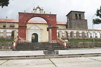 Chucuito, Peru ,Santo Domingo church built in 1540 attract thousands of tourists for its variety of architectural styles. August
