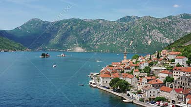 Perast town in Bay of Kotor