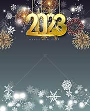 Merry Christmas and happy new year 2023 greeting card
