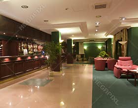 modern hotel lobby interior