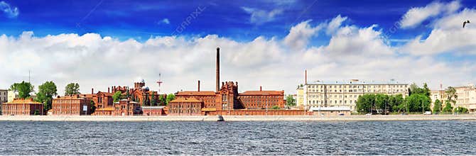 Embankment of the river of Neva in St. Petersburg