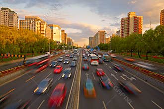 Beijing Finance Street, rush hour