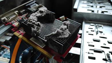 Concept to clean the vga card when the dust accumulates.