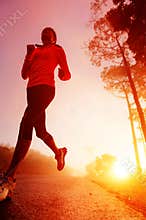 Sunrise running woman