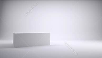 White cube in the studio