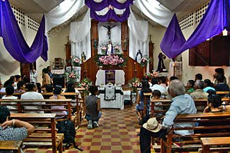Day of the Dead Celebrations: La Procesion de la Santa Calavera, The Holy Skull Procession in a jungle town in Guatemala