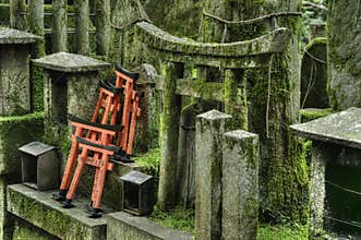 Detail of Fushimi Inari altar, Kyoto, Japan.