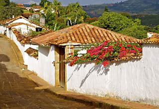 Colonial street in Barichara, Colombia