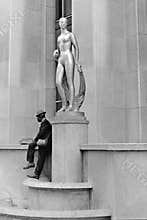 The man and the statue