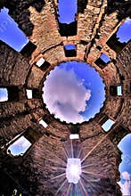 Rays in the ruins of the mill
