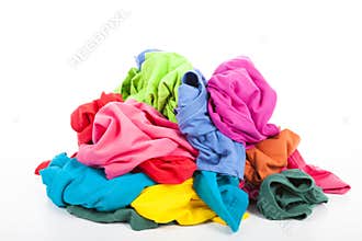 Pile of colorful clothes