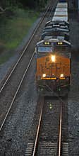 CSX Freight Train at Dusk Chester Pennsylvania