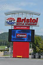 Bristol Motor Speedway North Entrance Sign in Tennessee