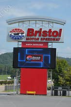 Bristol Motor Speedway North Entrance Sign in Tennessee
