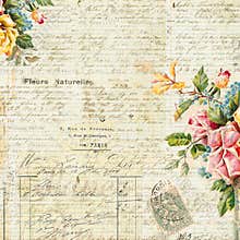 Vintage Text Background with Floral frame