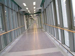 Empty corridor in a hospital
