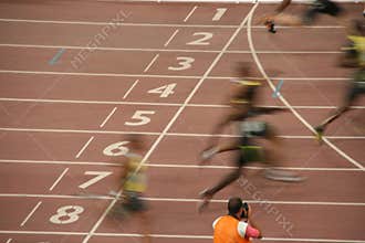 Speed race finish line