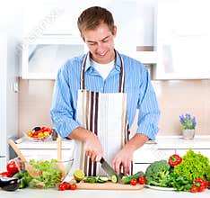 Young Man Cooking