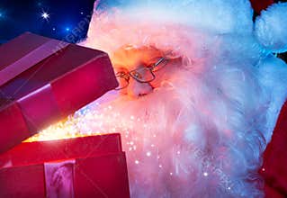 Santa Claus with Christmas Gift