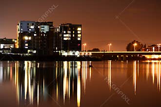 Cardiff Bay at night