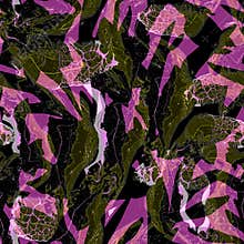 Floral picturesque seamless pattern with paints texture.