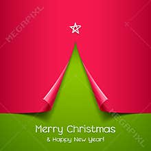 Christmas tree made of paper