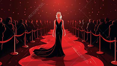 Glamorous Red Carpet Gala with Celebrities and Paparazzi